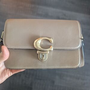 Coach Nude Leather Studio 12 Shoulder Crossbody Bag Purse